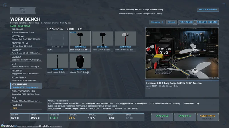 KESTREL v0.44 screen capture.